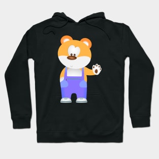 Cute teddy bear in trousers Hoodie